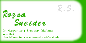 rozsa sneider business card